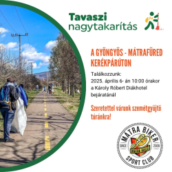 Szemétgyűjtő túra a füredi kerékpárúton a Mátra Biker Sport Clubbal