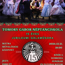 Tomory Gábor Néptánciskola 15 éves jubileumi gálaműsora
