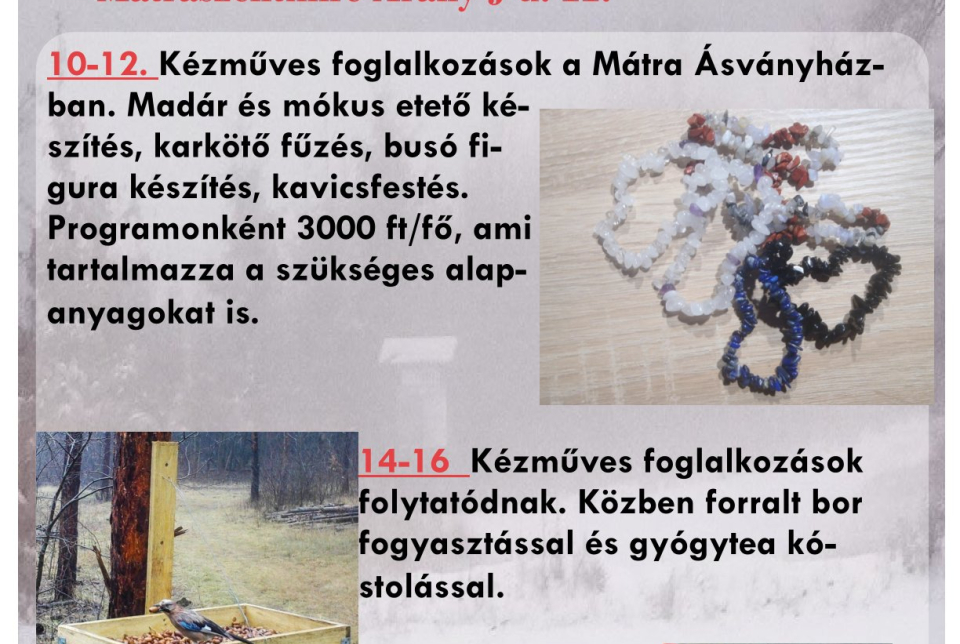 Kézműveskedés a Mátra tetején!