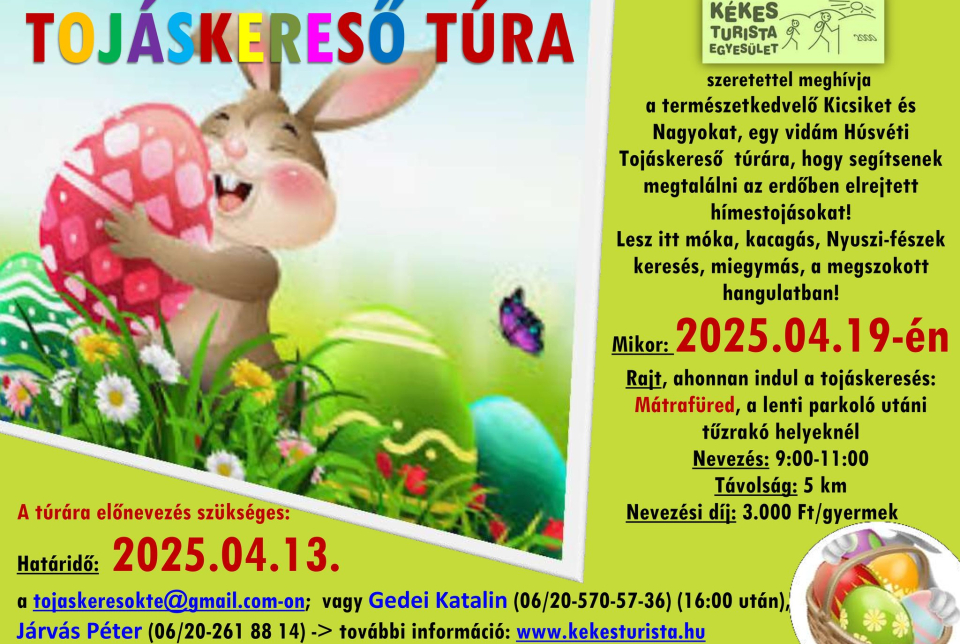 Tojáskereső túra