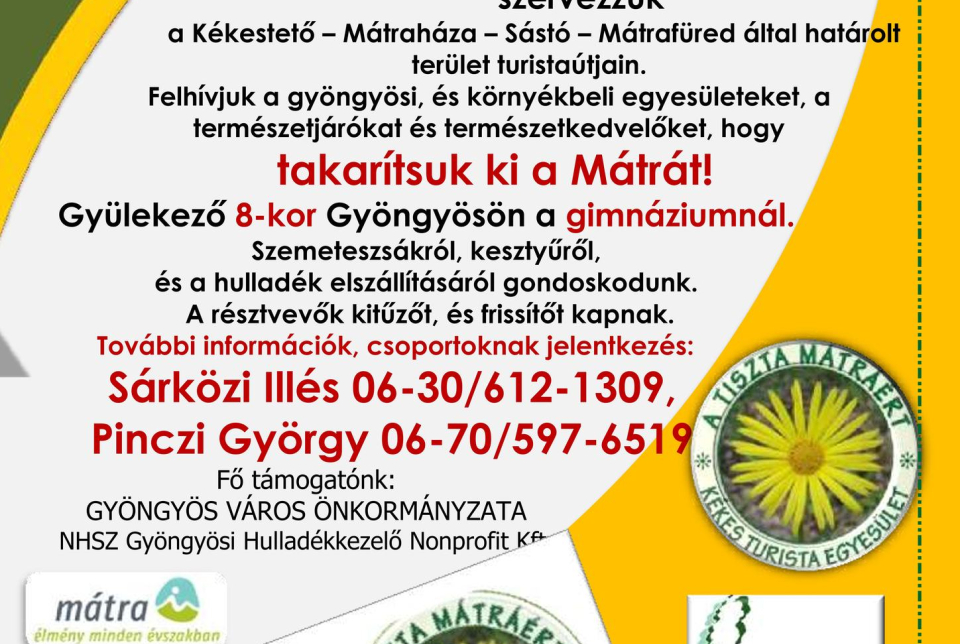 48. Tiszta Mátráért, hulladékgyűjtő túra