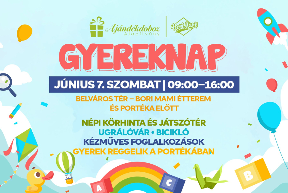 Gyereknap a Belváros Téren az Ajándékdoboz Alapítvány szervezésében!