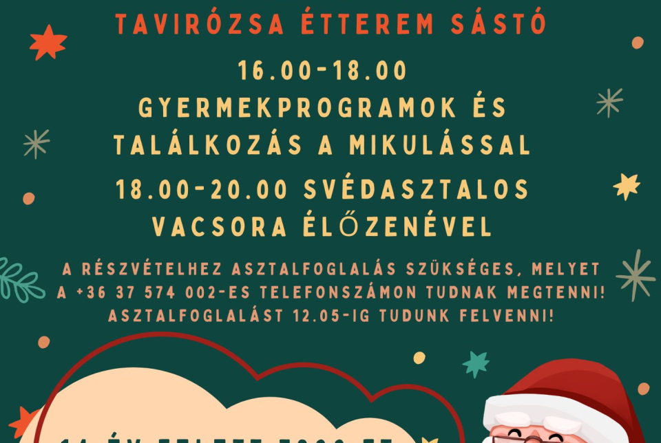 Találkozz a Sástói Mikulással!