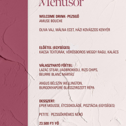 Valentin-napi menüsor a gyöngyösi Bori Mamiban