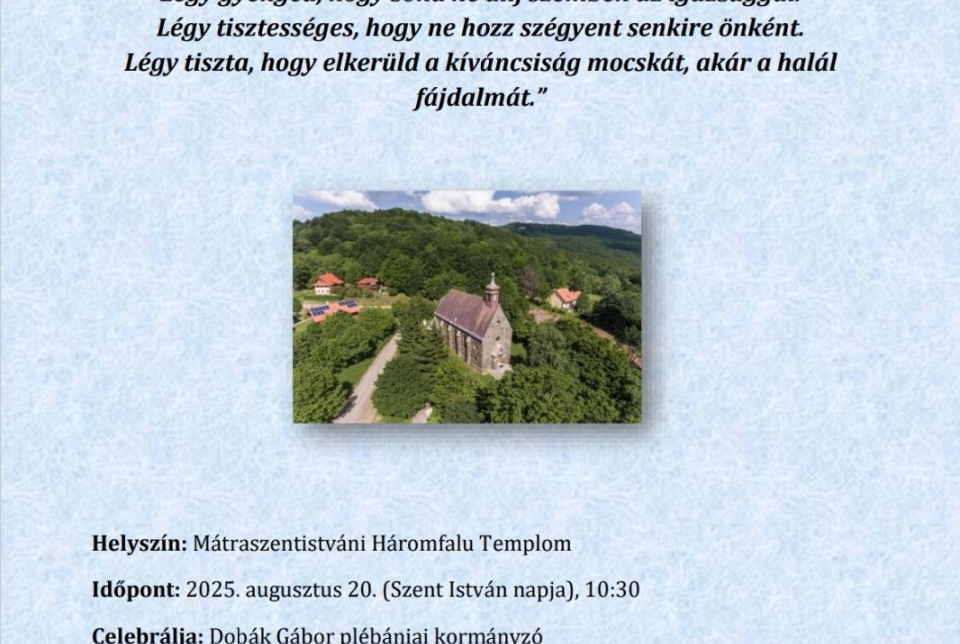 Búcsúi szentmise és az új kenyér szentelése