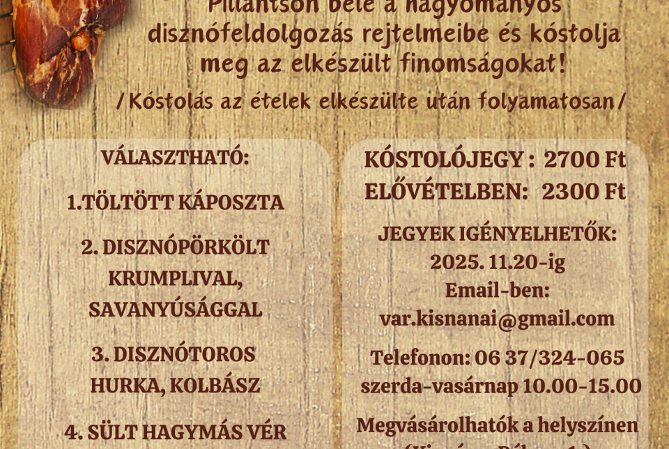 András-havi disznótoros