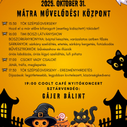 Halloween party a Mátra Művelődési Központban