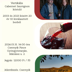 Vertikális Cabernet Sauvignon kóstoló