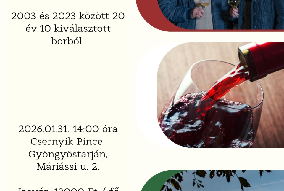 Vertikális Cabernet Sauvignon kóstoló